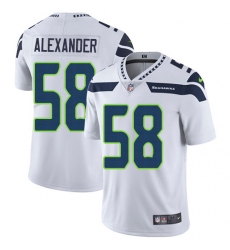 Youth Nike Seattle Seahawks #58 D.J. Alexander White Vapor Untouchable Elite Player NFL Jersey