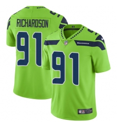 Men's Nike Seattle Seahawks #91 Sheldon Richardson Elite Green Rush Vapor Untouchable NFL Jersey