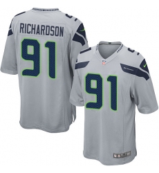 Men's Nike Seattle Seahawks #91 Sheldon Richardson Game Grey Alternate NFL Jersey