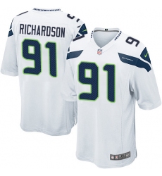 Men's Nike Seattle Seahawks #91 Sheldon Richardson Game White NFL Jersey