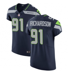 Men's Nike Seattle Seahawks #91 Sheldon Richardson Navy Blue Team Color Vapor Untouchable Elite Player NFL Jersey