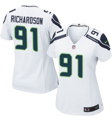 Women's Nike Seattle Seahawks #91 Sheldon Richardson Game White NFL Jersey