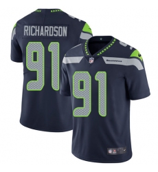 Youth Nike Seattle Seahawks #91 Sheldon Richardson Navy Blue Team Color Vapor Untouchable Elite Player NFL Jersey