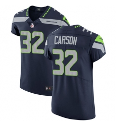 Men's Nike Seattle Seahawks #32 Chris Carson Navy Blue Team Color Vapor Untouchable Elite Player NFL Jersey