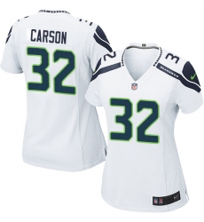 Women's Nike Seattle Seahawks #32 Chris Carson Game White NFL Jersey