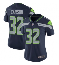 Women's Nike Seattle Seahawks #32 Chris Carson Navy Blue Team Color Vapor Untouchable Elite Player NFL Jersey