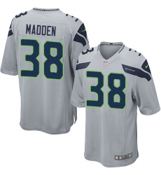 Men's Nike Seattle Seahawks #38 Tre Madden Game Grey Alternate NFL Jersey