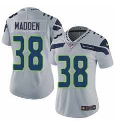 Women's Nike Seattle Seahawks #38 Tre Madden Grey Alternate Vapor Untouchable Elite Player NFL Jersey