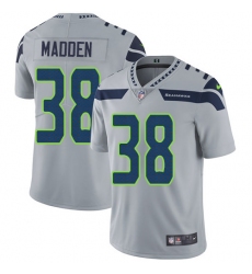 Youth Nike Seattle Seahawks #38 Tre Madden Grey Alternate Vapor Untouchable Elite Player NFL Jersey