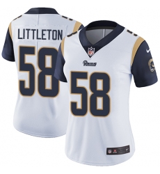 Women's Nike Los Angeles Rams #58 Cory Littleton White Vapor Untouchable Elite Player NFL Jersey