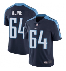 Youth Nike Tennessee Titans #64 Josh Kline Navy Blue Alternate Vapor Untouchable Limited Player NFL Jersey