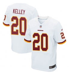 Men's Nike Washington Redskins #20 Rob Kelley Elite White NFL Jersey