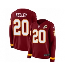 Women's Nike Washington Redskins #20 Rob Kelley Limited Burgundy Therma Long Sleeve NFL Jersey