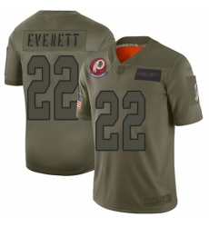 Youth Washington Redskins #22 Deshazor Everett Limited Camo 2019 Salute to Service Football Jersey
