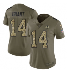 Women's Nike Washington Redskins #14 Ryan Grant Limited Olive/Camo 2017 Salute to Service NFL Jersey