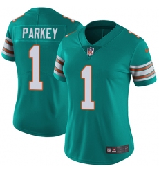 Women's Nike Miami Dolphins #1 Cody Parkey Aqua Green Alternate Vapor Untouchable Elite Player NFL Jersey