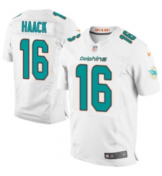 Men's Nike Miami Dolphins #16 Matt Haack Elite White NFL Jersey