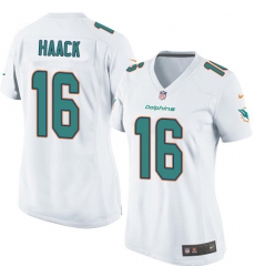 Women's Nike Miami Dolphins #16 Matt Haack Game White NFL Jersey