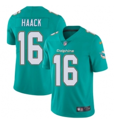 Youth Nike Miami Dolphins #16 Matt Haack Aqua Green Team Color Vapor Untouchable Limited Player NFL Jersey
