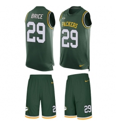 Men's Nike Green Bay Packers #29 Kentrell Brice Limited Green Tank Top Suit NFL Jersey