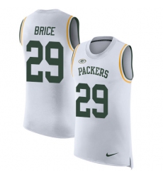 Men's Nike Green Bay Packers #29 Kentrell Brice White Rush Player Name & Number Tank Top NFL Jersey