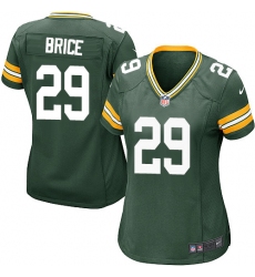 Women's Nike Green Bay Packers #29 Kentrell Brice Game Green Team Color NFL Jersey