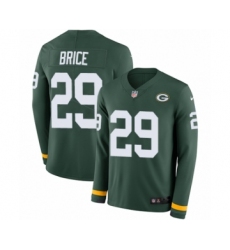 Youth Nike Green Bay Packers #29 Kentrell Brice Limited Green Therma Long Sleeve NFL Jersey