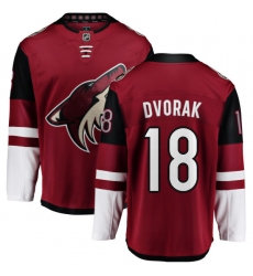 Youth Arizona Coyotes #18 Christian Dvorak Fanatics Branded Burgundy Red Home Breakaway NHL Jersey