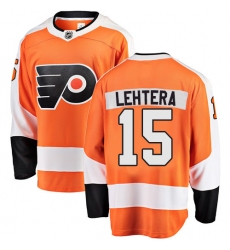 Men's Philadelphia Flyers #15 Jori Lehtera Fanatics Branded Orange Home Breakaway NHL Jersey