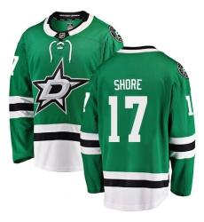 Youth Dallas Stars #17 Devin Shore Authentic Green Home Fanatics Branded Breakaway NHL Jersey