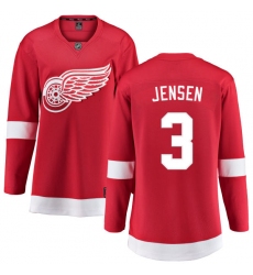 Women's Detroit Red Wings #3 Nick Jensen Fanatics Branded Red Home Breakaway NHL Jersey