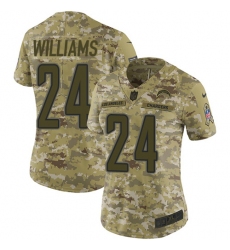 Women's Nike Los Angeles Chargers #24 Trevor Williams Limited Camo 2018 Salute to Service NFL Jersey
