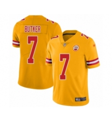 Women's Kansas City Chiefs #7 Harrison Butker Limited Gold Inverted Legend Football Jersey