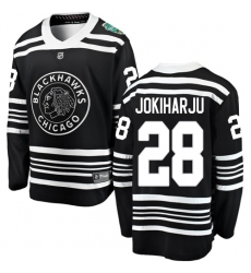Youth Chicago Blackhawks #28 Henri Jokiharju Black 2019 Winter Classic Fanatics Branded Breakaway NHL Jersey