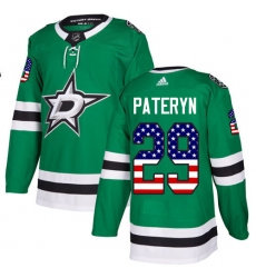 Youth Adidas Dallas Stars #29 Greg Pateryn Authentic Green USA Flag Fashion NHL Jersey