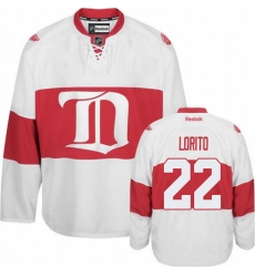 Men's Reebok Detroit Red Wings #22 Matthew Lorito Authentic White Third NHL Jersey