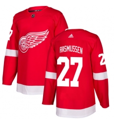 Men's Adidas Detroit Red Wings #27 Michael Rasmussen Premier Red Home NHL Jersey