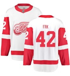 Men's Detroit Red Wings #42 Martin Frk Fanatics Branded White Away Breakaway NHL Jersey
