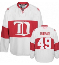 Men's Reebok Detroit Red Wings #49 Eric Tangradi Authentic White Third NHL Jersey