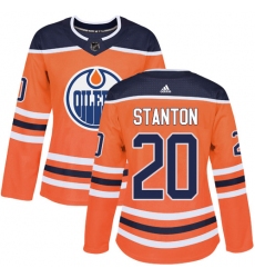 Women's Adidas Edmonton Oilers #20 Ryan Stanton Authentic Orange Home NHL Jersey