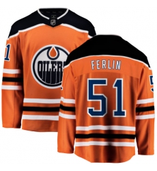 Youth Edmonton Oilers #51 Brian Ferlin Fanatics Branded Orange Home Breakaway NHL Jersey