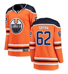 Women's Edmonton Oilers #62 Eric Gryba Fanatics Branded Orange Home Breakaway NHL Jersey
