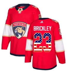 Youth Adidas Florida Panthers #23 Connor Brickley Authentic Red USA Flag Fashion NHL Jersey