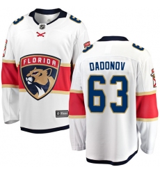 Youth Florida Panthers #63 Evgenii Dadonov Fanatics Branded White Away Breakaway NHL Jersey