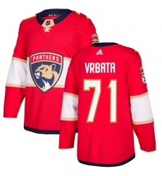 Men's Adidas Florida Panthers #71 Radim Vrbata Authentic Red Home NHL Jersey