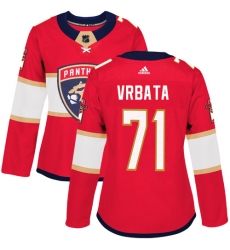 Women's Adidas Florida Panthers #71 Radim Vrbata Authentic Red Home NHL Jersey