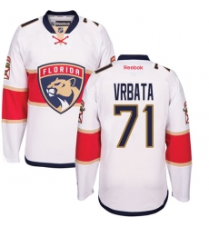 Youth Reebok Florida Panthers #71 Radim Vrbata Authentic White Away NHL Jersey