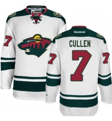 Women's Reebok Minnesota Wild #7 Matt Cullen Authentic White Away NHL Jersey