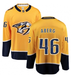 Youth Nashville Predators #46 Pontus Aberg Fanatics Branded Gold Home Breakaway NHL Jersey