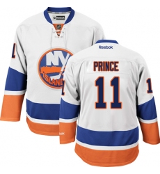 Youth Reebok New York Islanders #11 Shane Prince Authentic White Away NHL Jersey